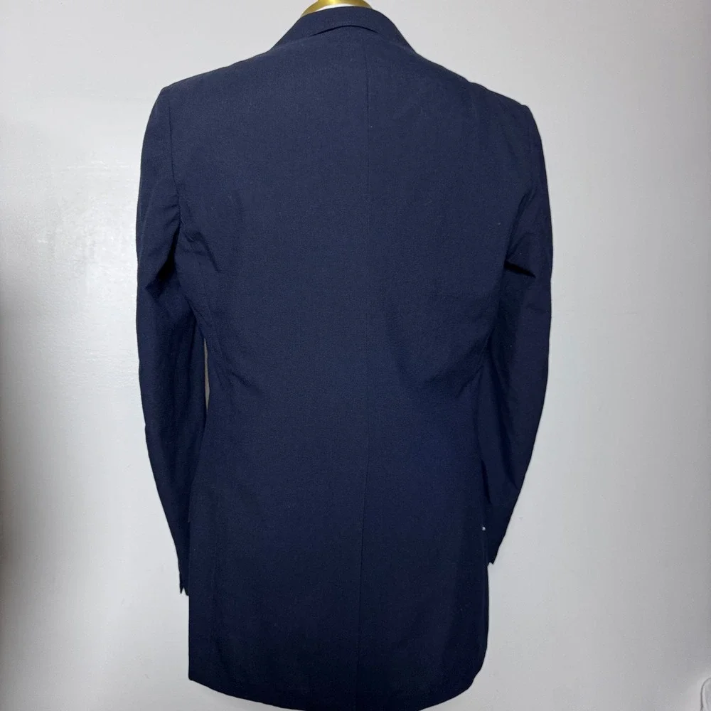 1970s‎ Sears Executive 3-Piece Suit Mens 40L W32 L33 Navy Blue Solid Vintage USA